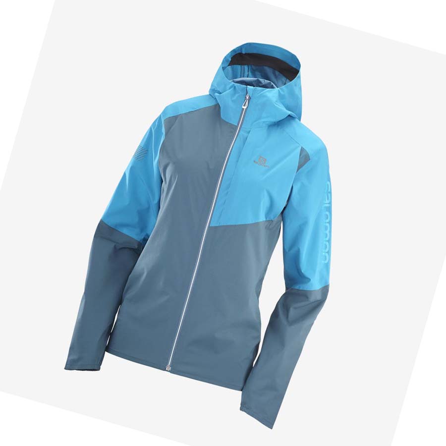 Chaquetas Salomon BONATTI TRAIL WATERPROOF Mujer Azules | MX 2494VRW